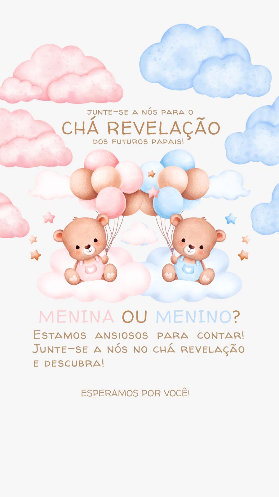Chá de Revelação Layout 4